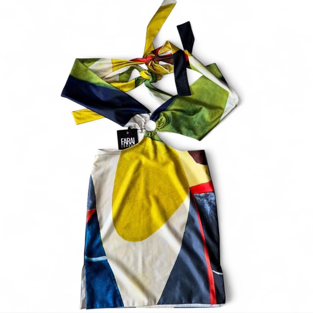 Farai London Multicolor Halter Dress